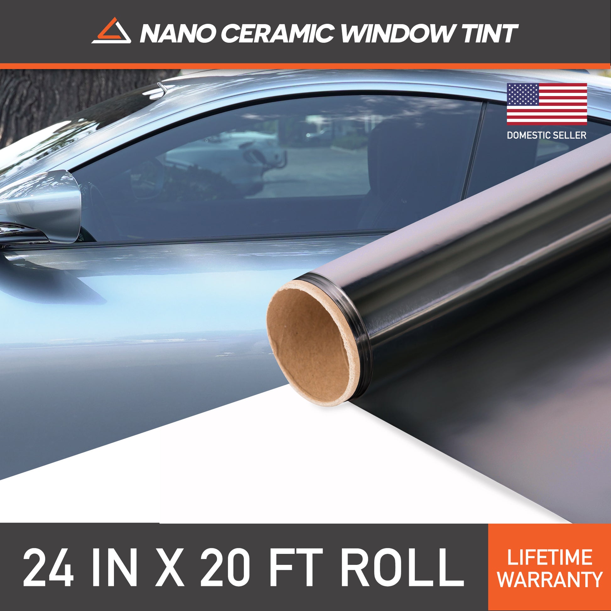 MotoShield Pro Nano Ceramic Window Tint - 24 in x 20' ft Roll + Lifetime Warranty 450-308