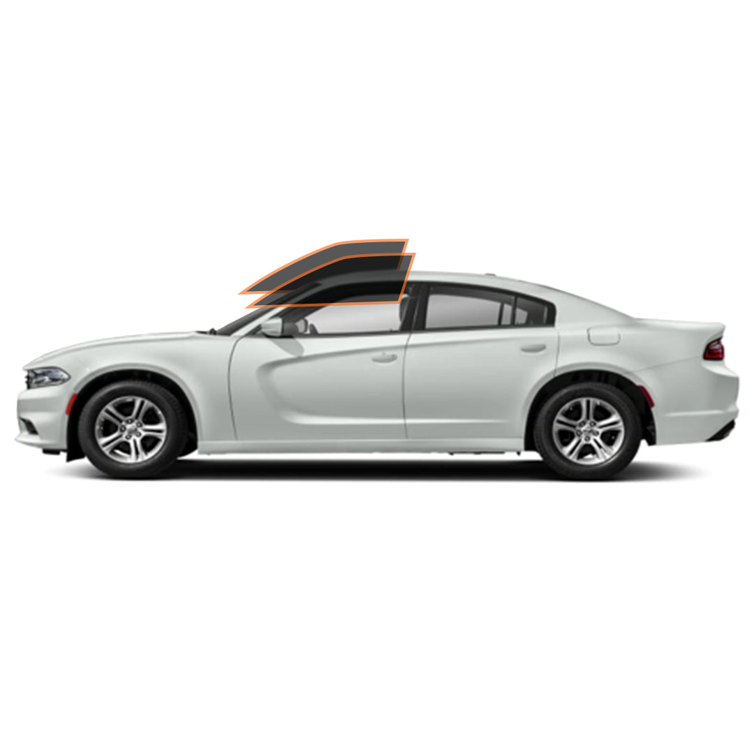 MotoShield Pro Premium Professional 2mil Precut Ceramic Window Tint Film for 2015-2020 Dodge Charger Front Driver/Passenger 25%